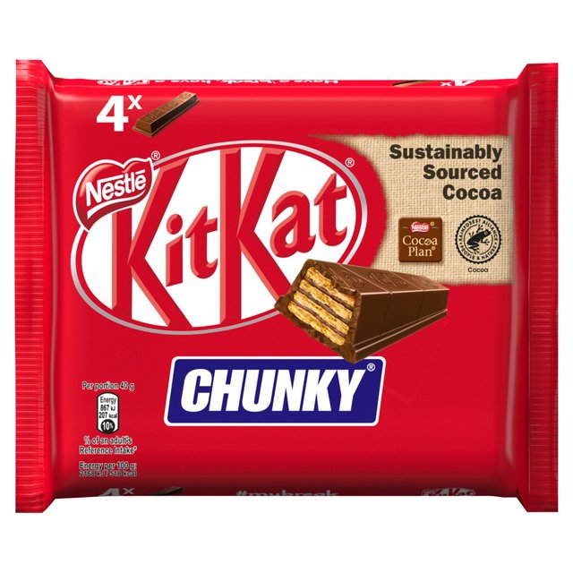 KitKat Chunky Milk Chocolate Bar   4 x 40g GOODS M&S   