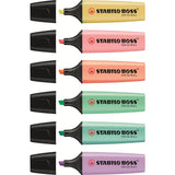 STABILO BOSS ORIGINAL Pastel Highlighter wallet of 4 assorted colours    4 per pack GOODS M&S   