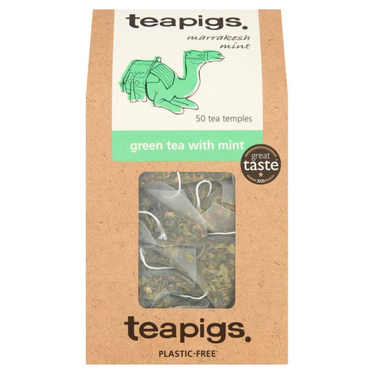 Teapigs Green Tea Bags with Mint   50 per pack
