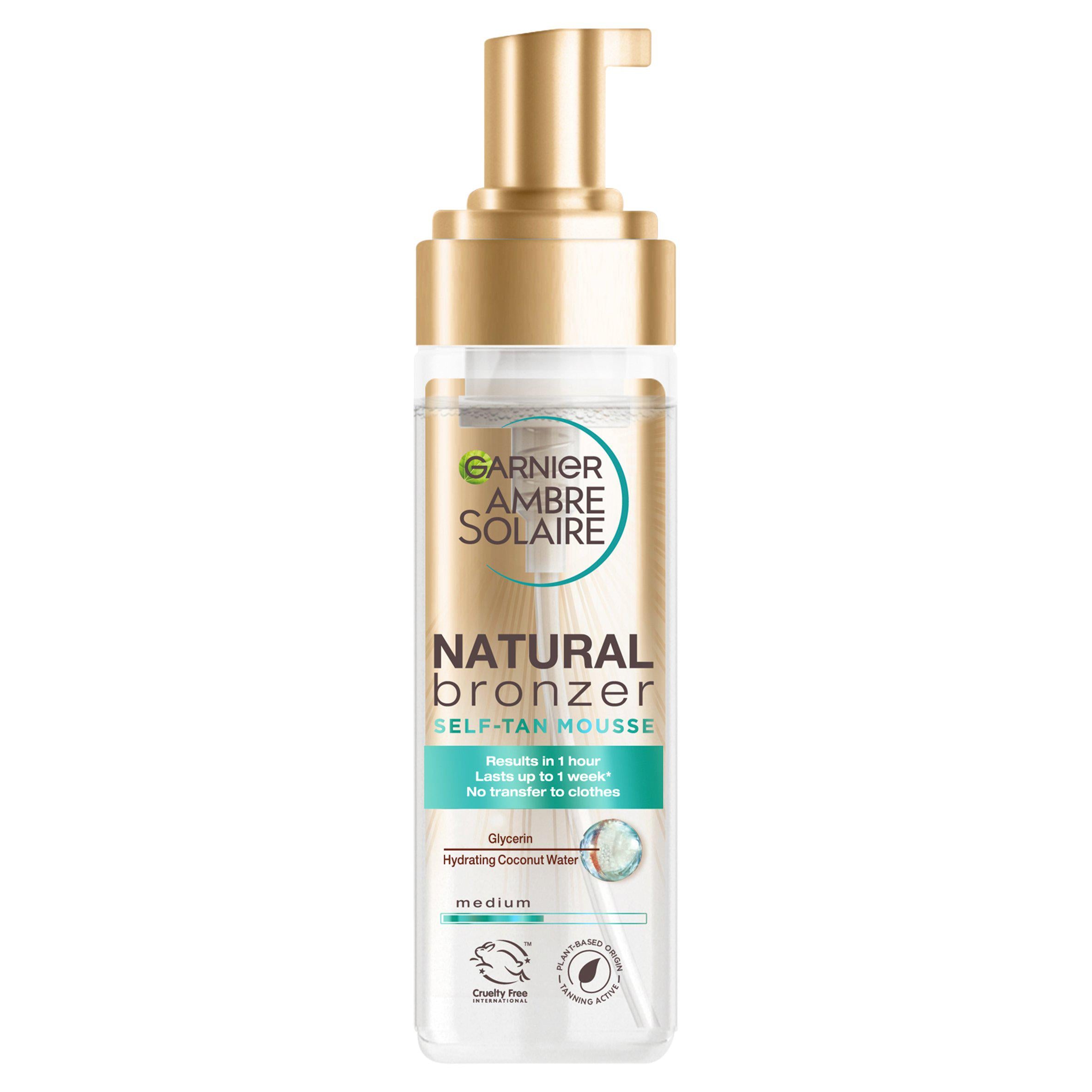 Garnier Ambre Solaire Natural Bronzer Self Tan Mousse 200ml GOODS Sainsburys   