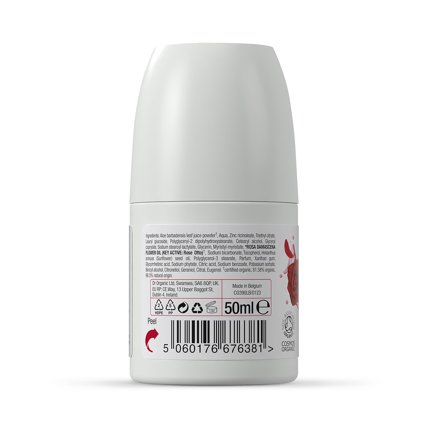 Dr Organic Rose Otto Roll On Deodorant 50ml - British product