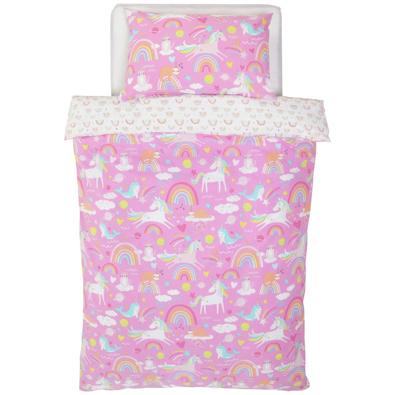 Argos Home Kids Pink Unicorn Bedding Set - Single
