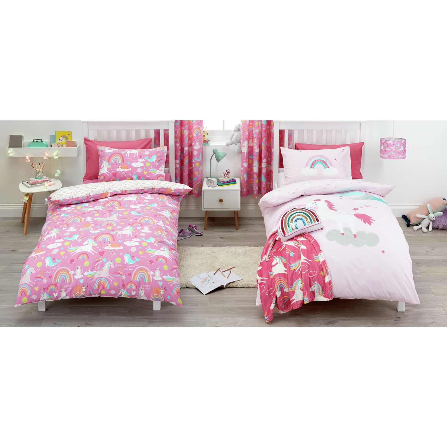 Argos Home Kids Pink Unicorn Bedding Set - Single