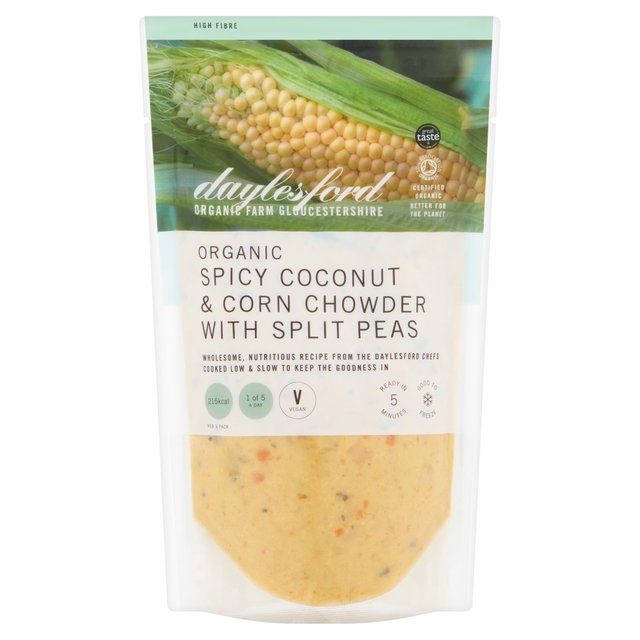 Daylesford Organic Spicy Coconut & Corn Chowder with Split Peas   500ml