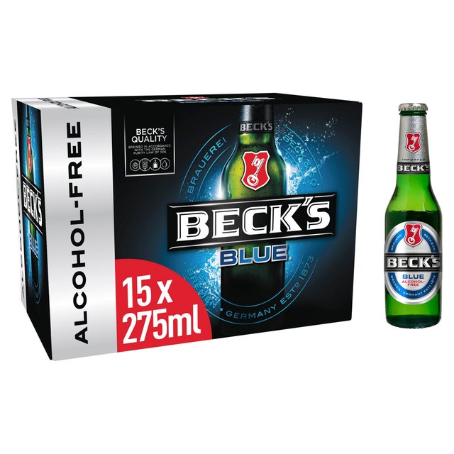 Beck's Blue Alcohol-Free Beer Bottles   15 x 275ml GOODS M&S   