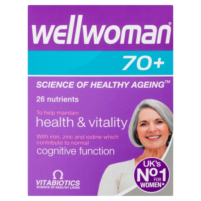 Vitabiotics Wellwoman 70+ Health & Vitality Cognitive Function Tablets    30 per pack GOODS M&S   