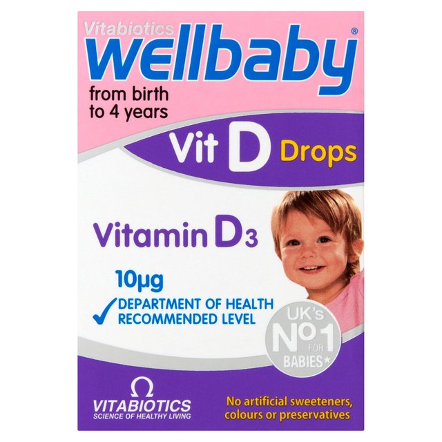 Vitabiotics Wellbaby Vitamin D Drops 10ug 0-4yrs    30ml