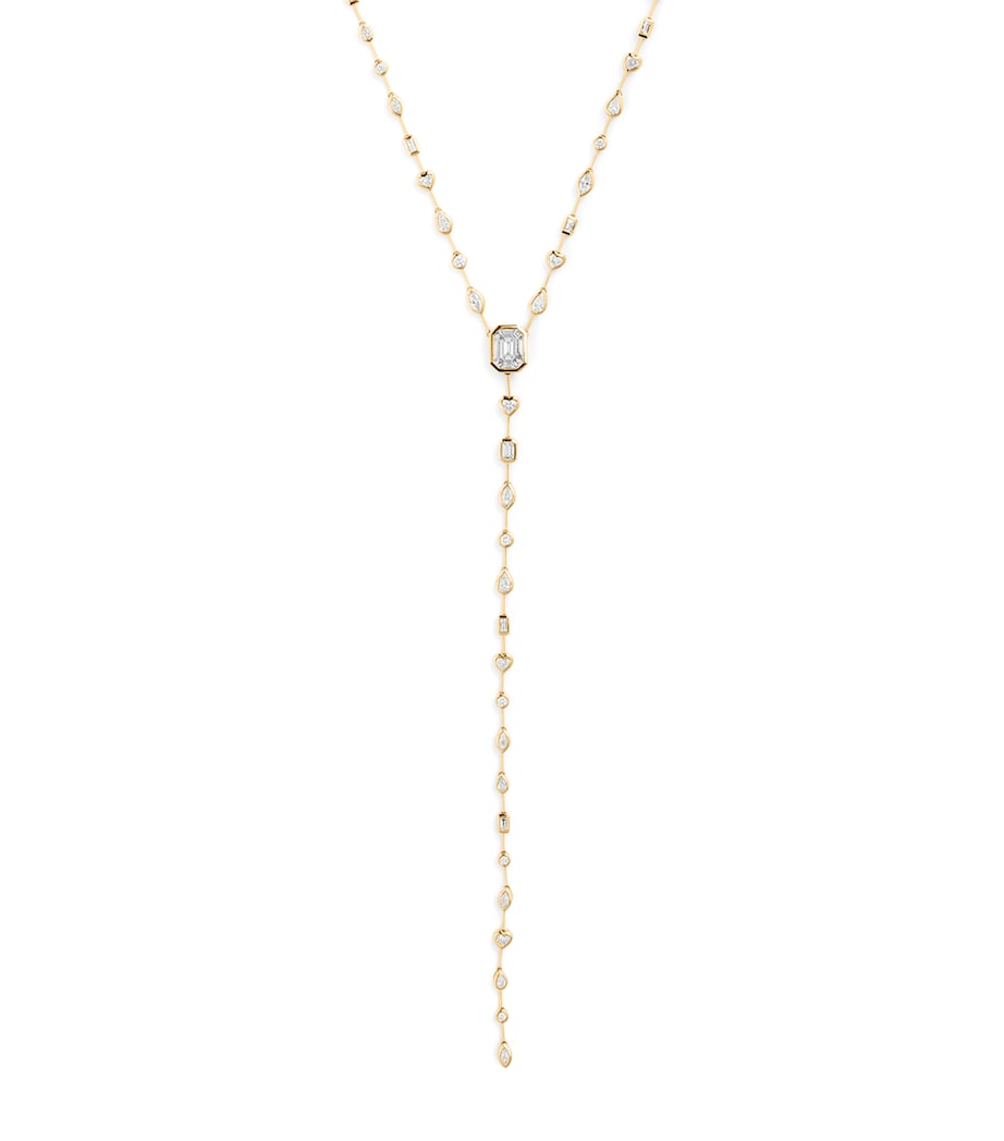 SHAY yellow gold diamond illusion necklace, UK version
