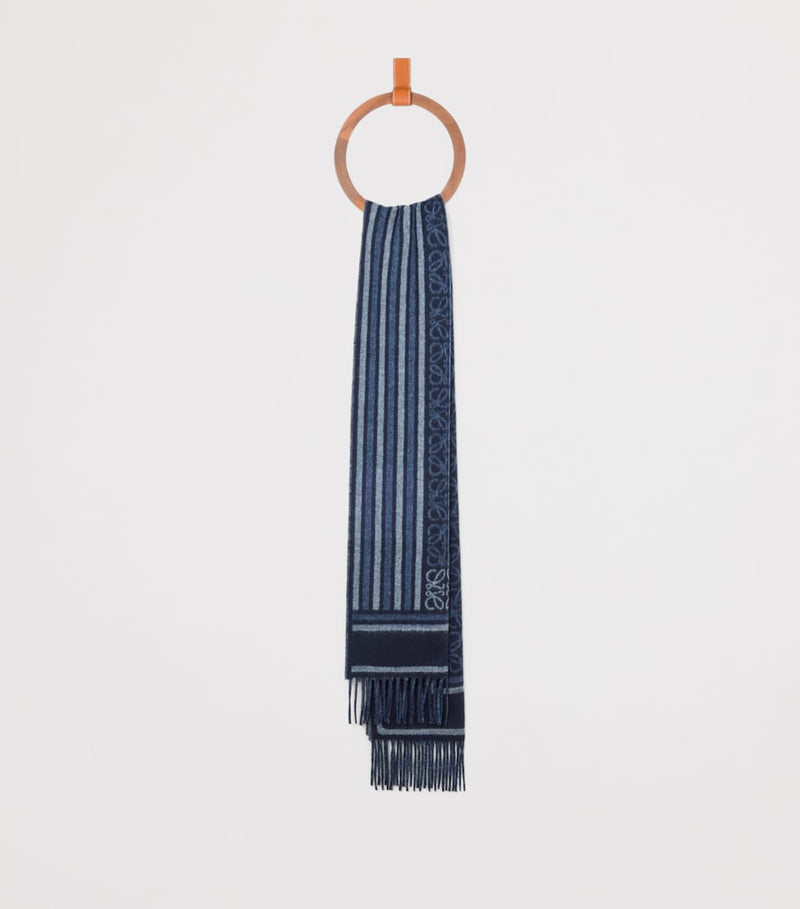 LOEWE wool-cashmere Anagram scarf 30x160cm, imported from the UK