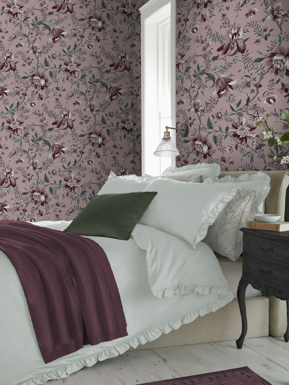 Laura Ashley Edita's Garden wallpaper sample A4 (British brand)