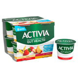 Activia Strawberry Vanilla Peach & Raspberry No Added Sugar Fat Free   8 x 115g GOODS M&S   