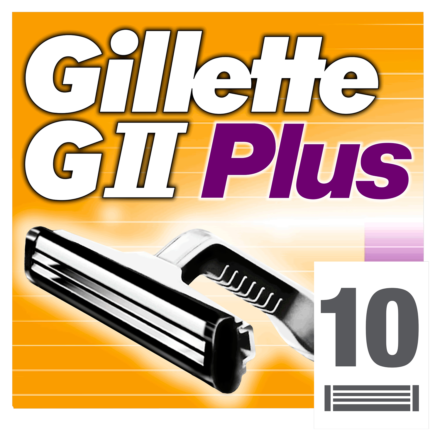 Gillette GII Plus razor blades 10 refills - British product