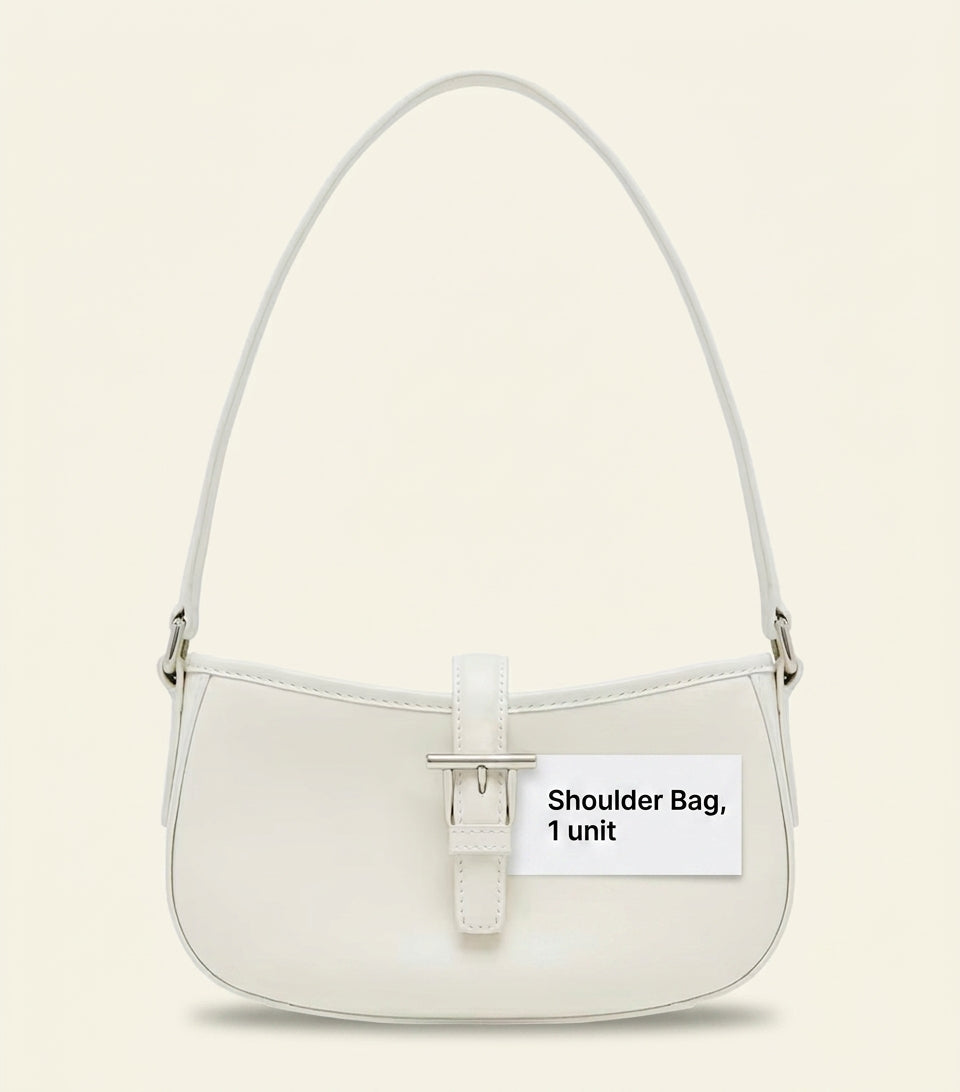 McQueen mini leather T-bar shoulder bag, imported from the UK