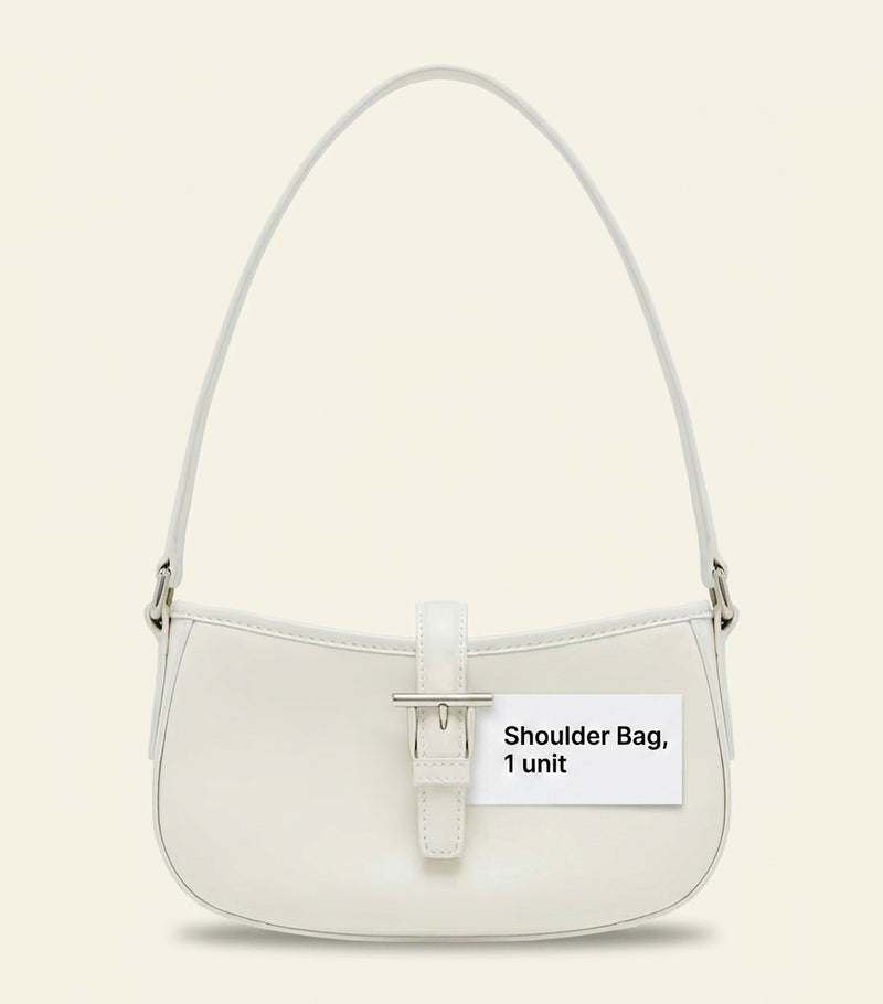 McQueen mini leather T-bar shoulder bag, imported from the UK