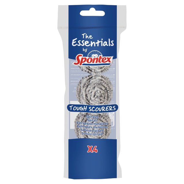 Spontex Essentials Stainless Steel Scourers   4 per pack GOODS M&S   