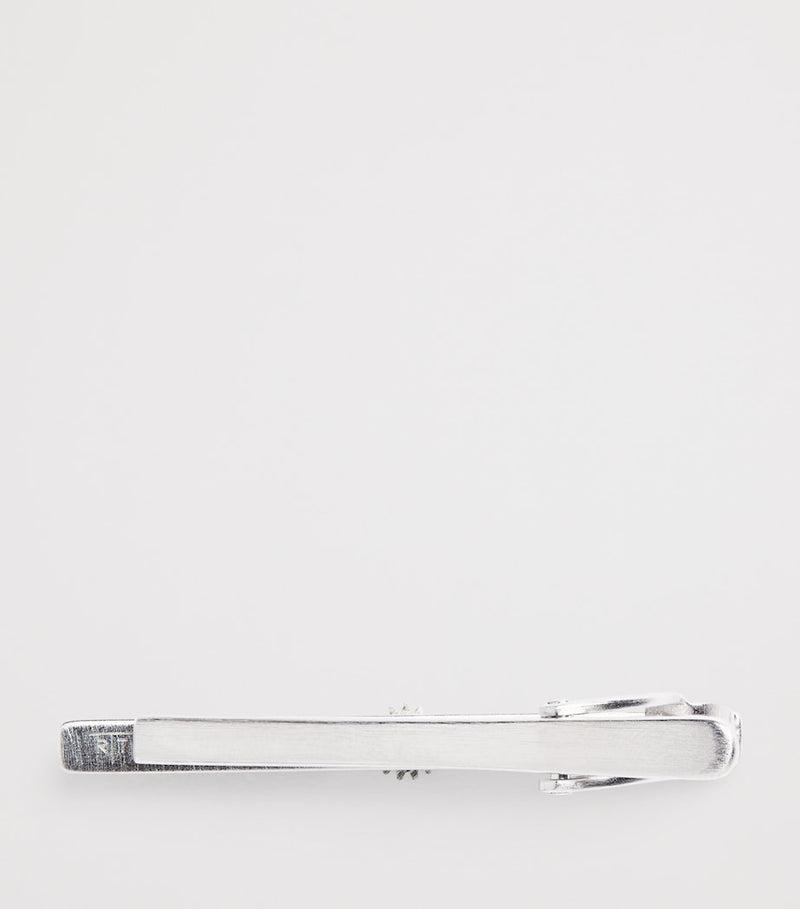 Tateossian gears tie clip brushed silver-tone enamel, UK version