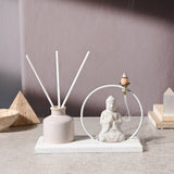 Serenity Buddha Incense and Diffuser Holder Gift Set in White