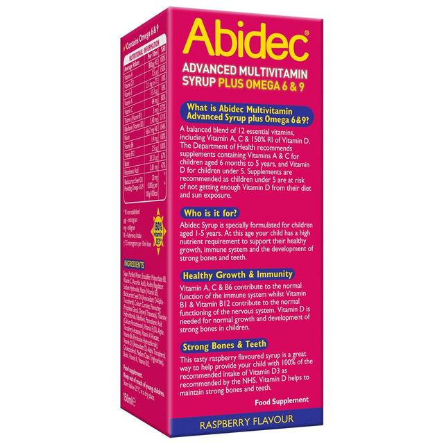 Abidec Advanced Raspberry Multivitamin Syrup   150ml GOODS M&S   