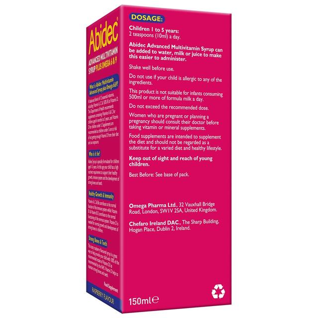 Abidec Advanced Raspberry Multivitamin Syrup   150ml GOODS M&S   