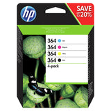 HP 364 original ink cartridges black and colour pack, imported from the UK