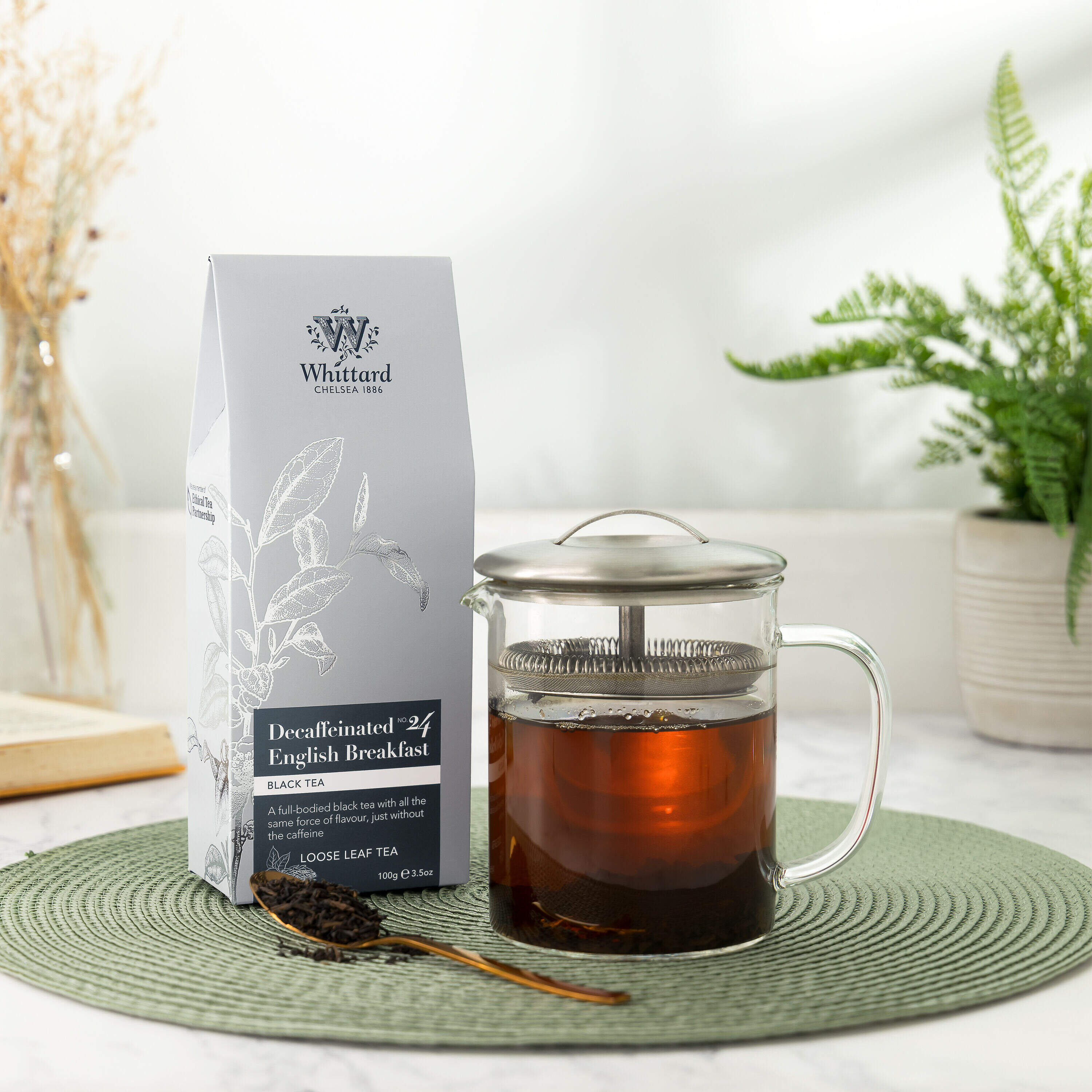 Whittard decaffeinated English Breakfast loose tea 100g - British product