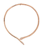 Bvlgari Serpenti Viper necklace in rose gold with diamonds (British brand)