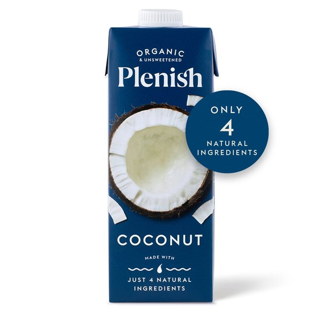 Plenish Organic Coconut Unsweetened Drink Long Life   1L GOODS M&S   