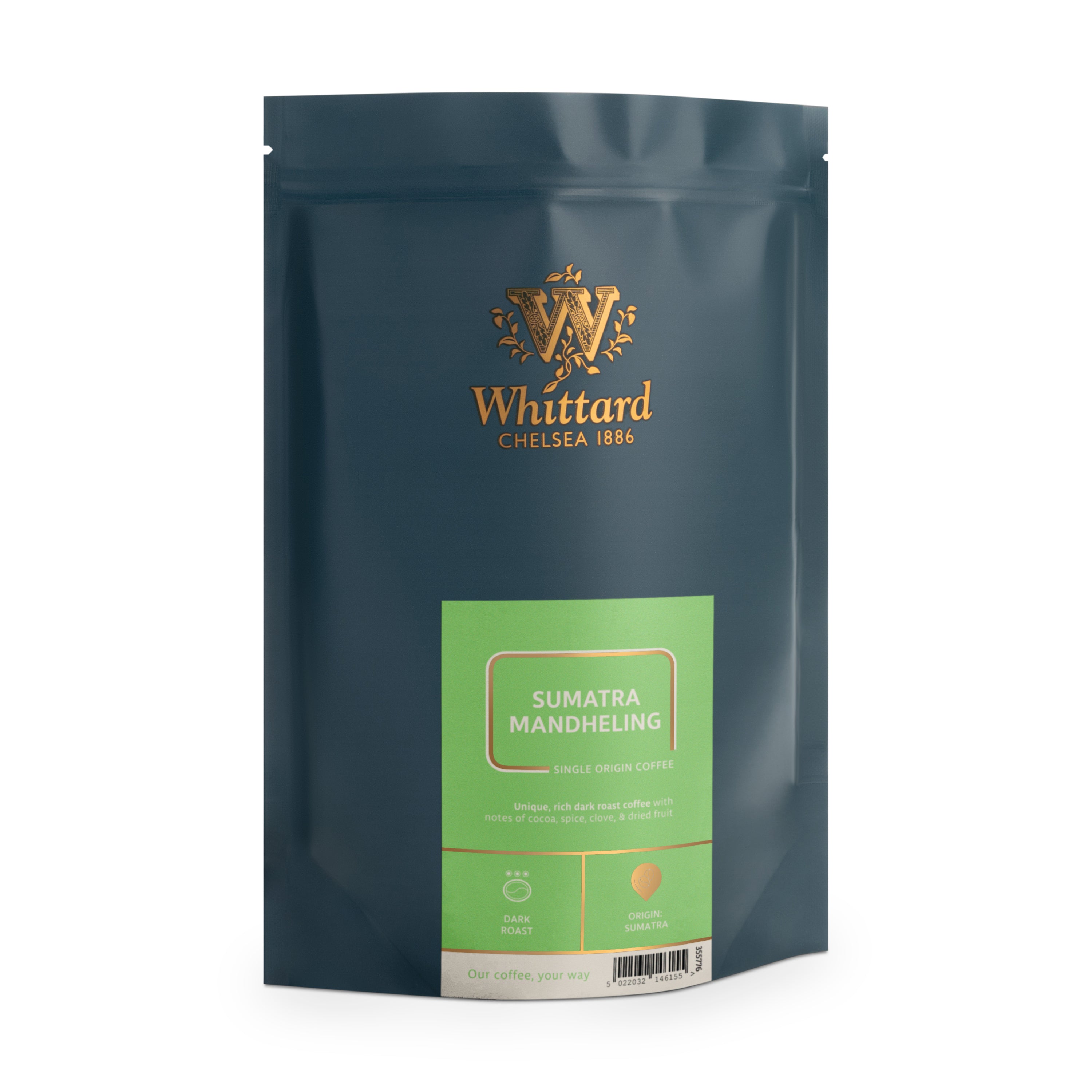 Whittard Sumatra Mandheling coffee dark roast, UK version