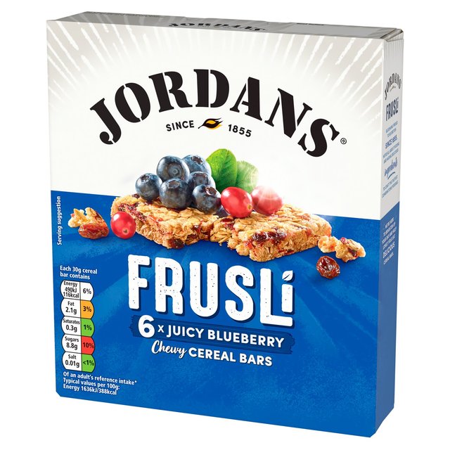 Jordans Blueberry Burst Frusli Cereal Bars   6 x 30g Cereals M&S   