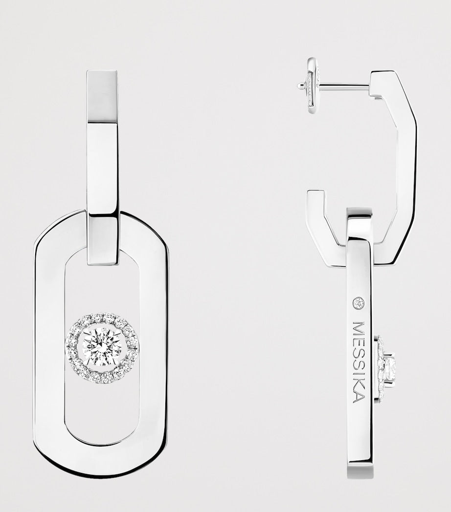 Messika So Move white gold diamond drop earrings 0.37ct - British product