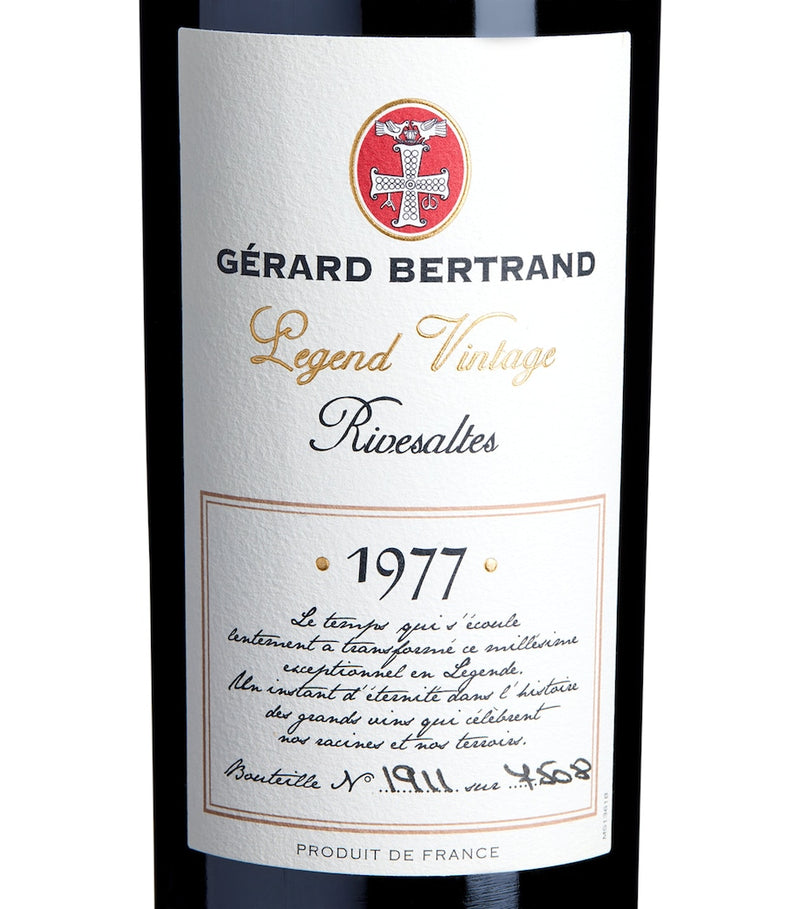 Gérard Bertrand Legend Vintage Rivesaltes fortified wine 1977 75cl, UK version
