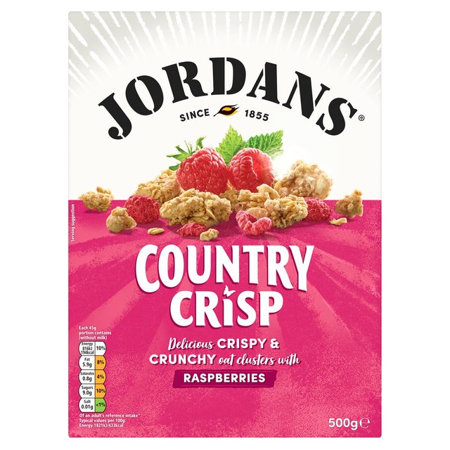 Jordans Country Crisp Raspberry Breakfast Cereal   500g GOODS M&S   