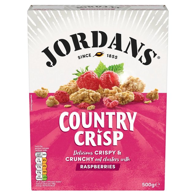 Jordans Country Crisp Raspberry Breakfast Cereal   500g GOODS M&S   