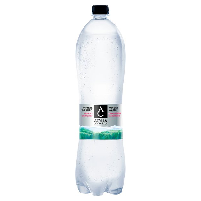 AQUA Carpatica Naturally Sparkling Mineral Water Low Sodium & Nitrates   6 x 1.5L GOODS M&S   