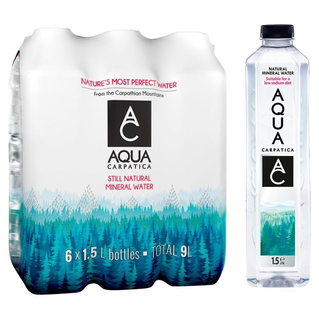 AQUA Carpatica Still Natural Mineral Water Low Sodium & Nitrates   6 x 1.5L GOODS M&S   