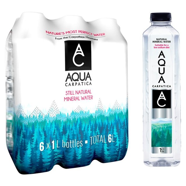 AQUA Carpatica Still Natural Mineral Water Low Sodium & Nitrates   6 x 1L