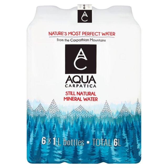 AQUA Carpatica Still Natural Mineral Water Low Sodium & Nitrates   6 x 1L