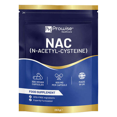 Superdrug Prowise N-Acetyl-Cysteine 600mg Food Supplement, 300 Capsules- Buy online at McGrocer