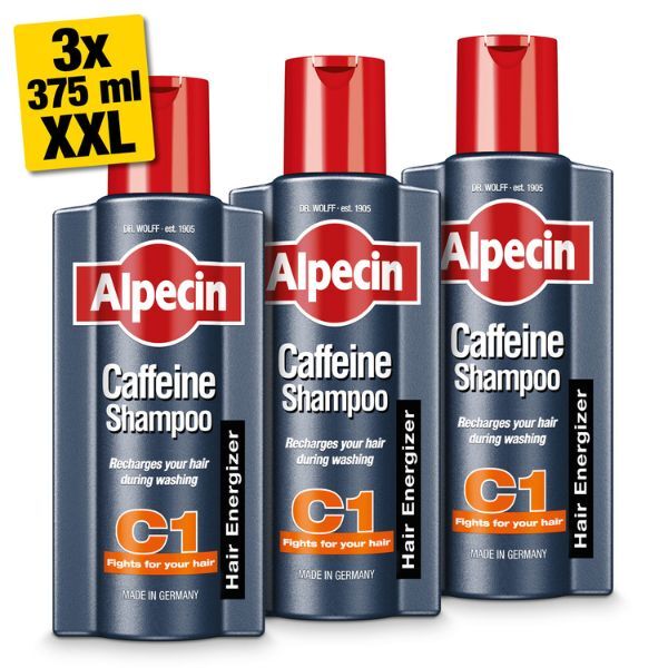 Alpecin Caffeine Shampoo XXL 3x 375ml | Prevents Hair Loss GOODS Superdrug   