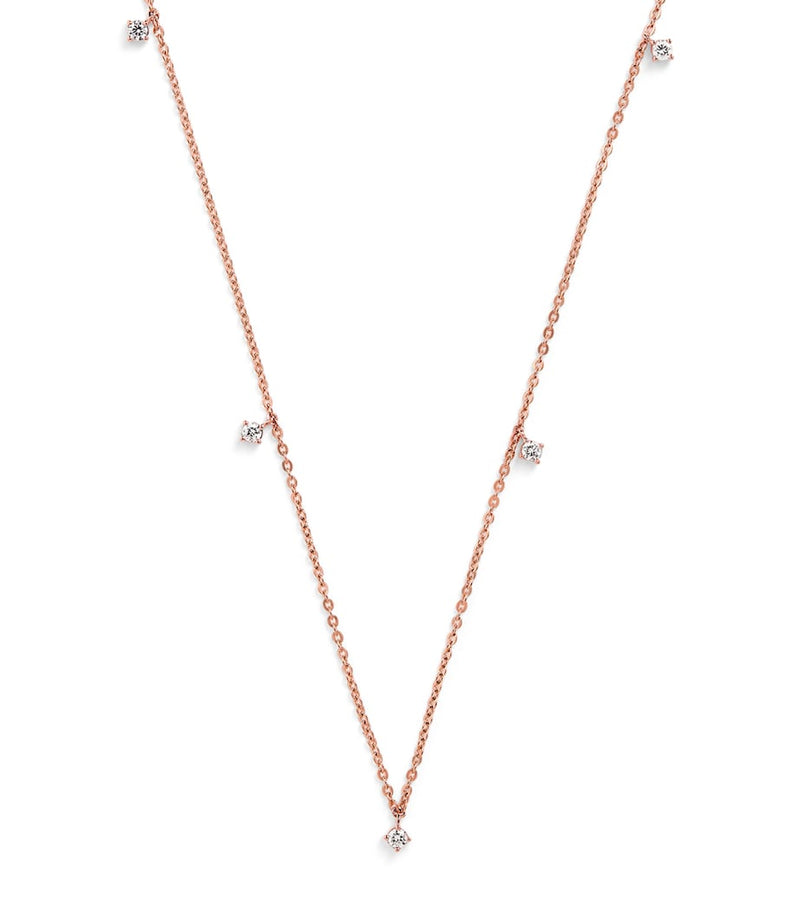 Harrods rose gold and diamond necklace 0.60ct (British brand)