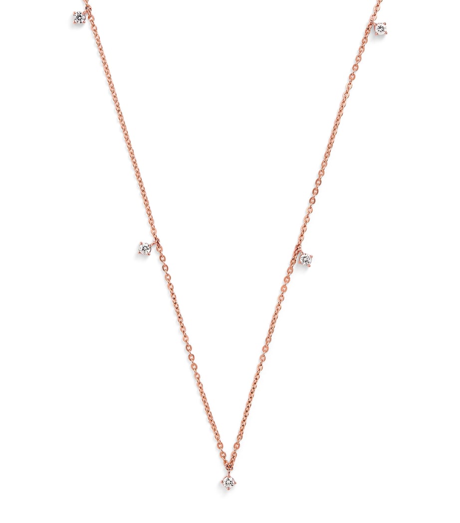 Harrods rose gold and diamond necklace 0.60ct (British brand)