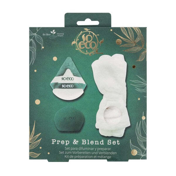 So Eco Prep & Blend Set includes headband, puffs, sponge (British brand)