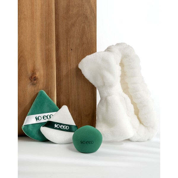 So Eco Prep & Blend Set includes headband, puffs, sponge (British brand)