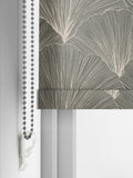 Next Ebony Kilim blackout roller blind with leaf motif, UK version