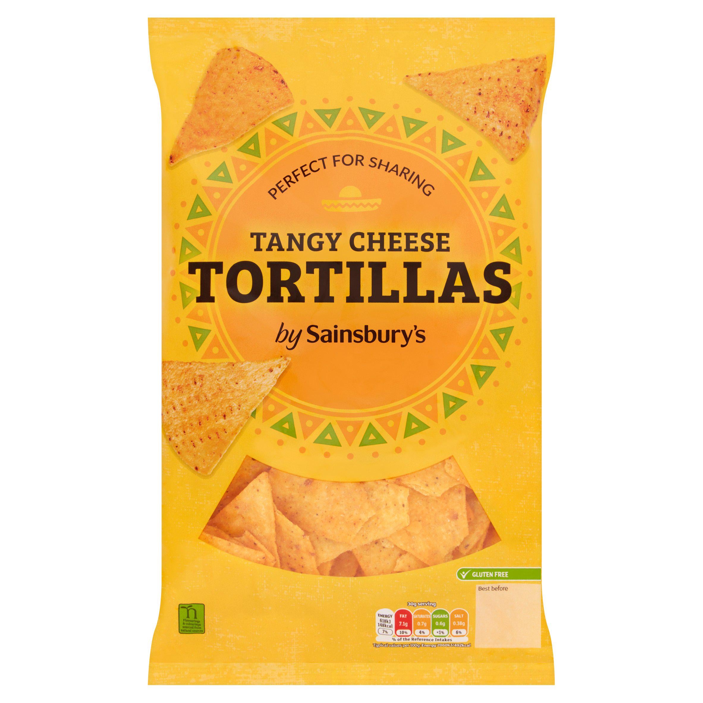 Sainsbury's Tortilla Chips Tangy Cheese 200g GOODS Sainsburys   