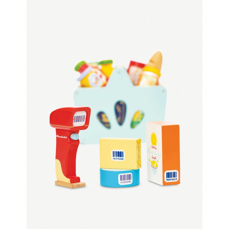 Le Toy Van wooden grocery scanner set, imported from the UK