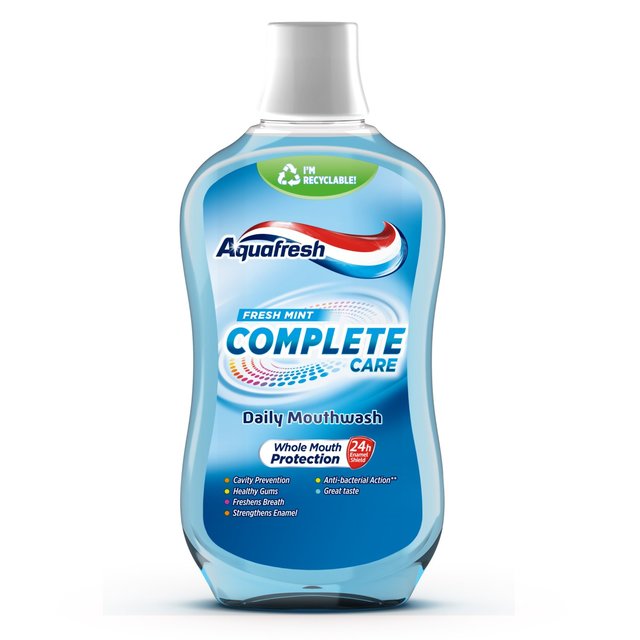 Aquafresh Mouthwash Complete Care Fresh Mint Alcohol-Free   500ml