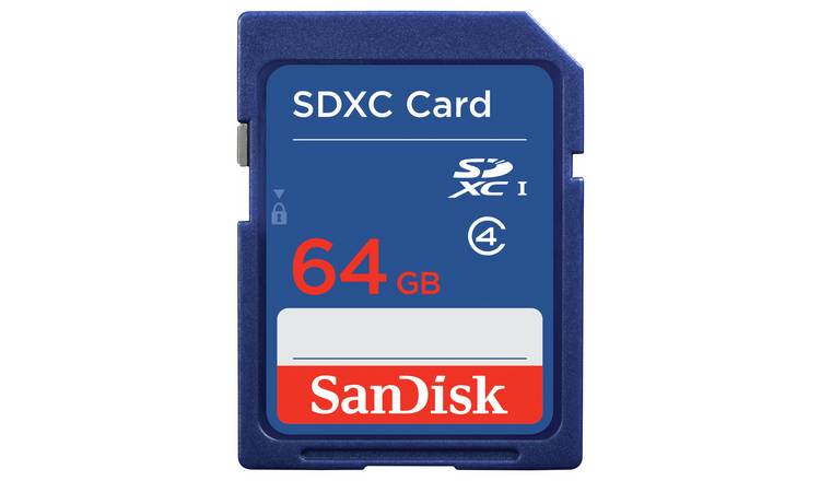 SanDisk Blue SDXC 64GB memory card - British product