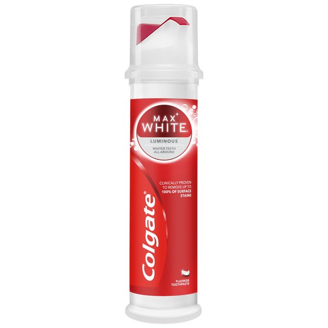 Colgate Max White Luminous Whitening Toothpaste Pump   100ml GOODS M&S   