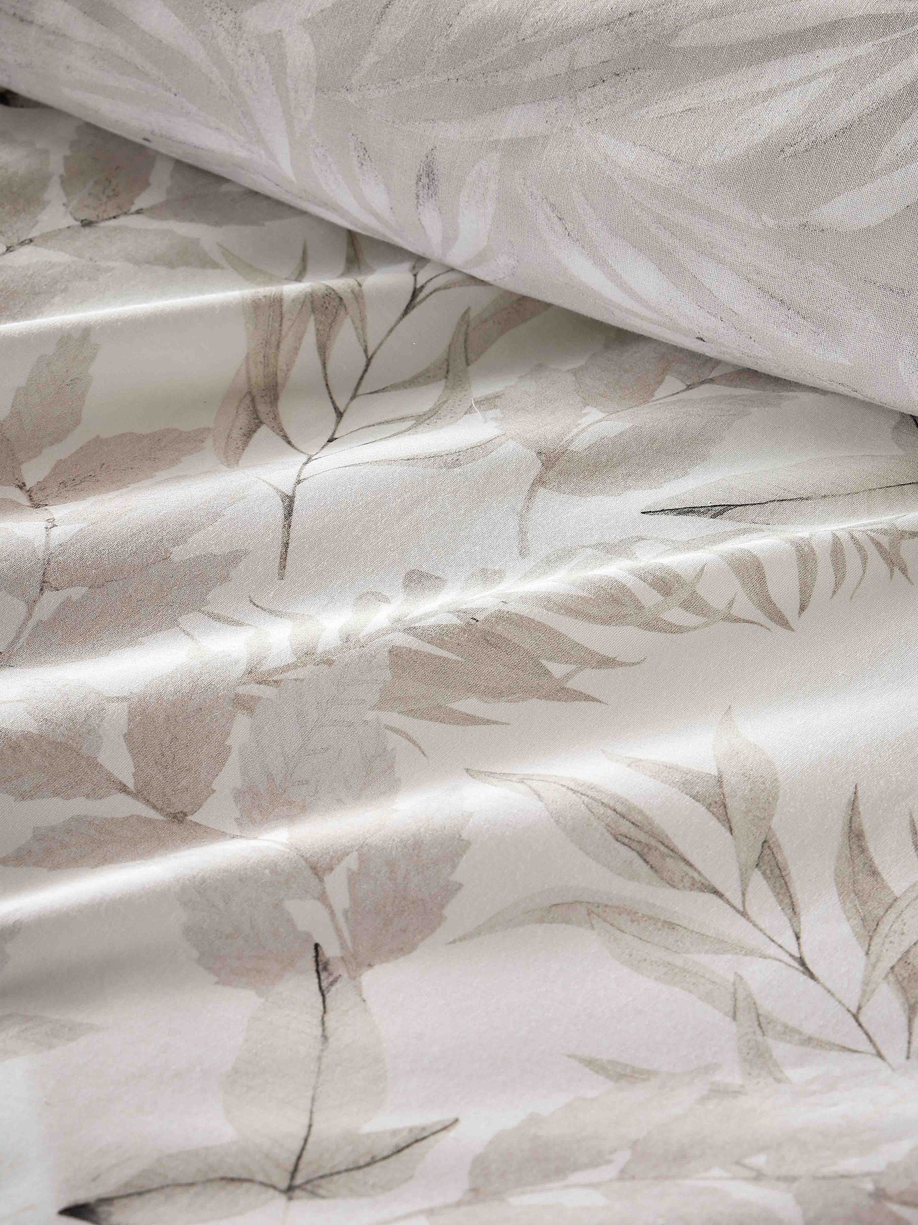 Vantona Cream Serene Leaves duvet cover and pillowcase set (British brand)